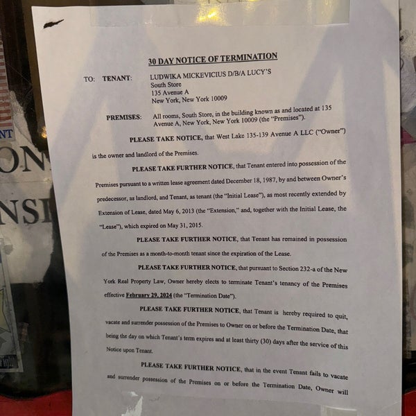 Lucy's Dive Bar in East Village