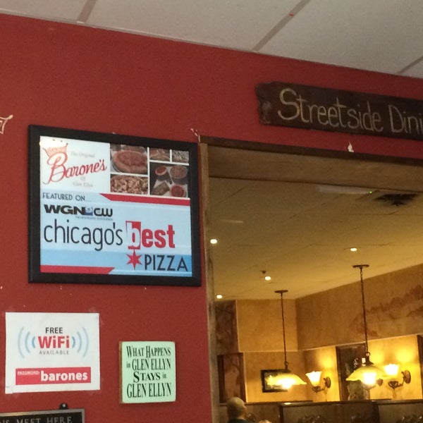 Photo taken at Barone&#39;s Pizza of Glen Ellyn by Michael P. on 5/23/2015