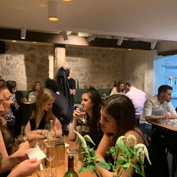 Photo taken at Frenchie Bar à Vins by Katie K. on 10/5/2019