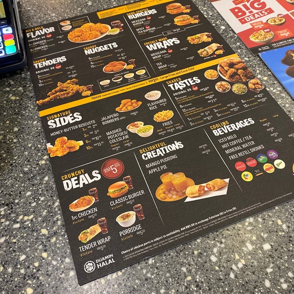 Texas chicken menu malaysia 2021