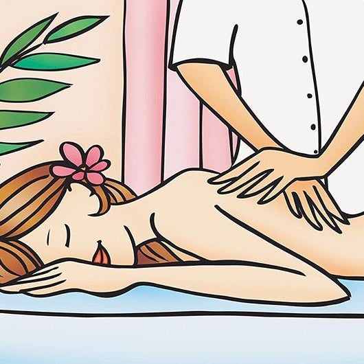 Girls Taetowierte Cartoon Massage