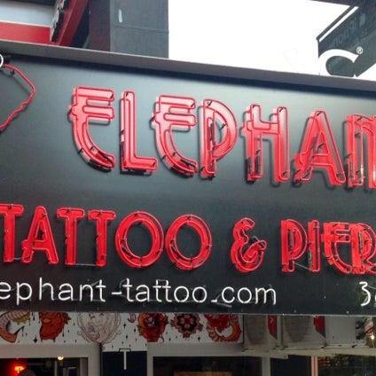 Photo taken at Elephant Tattoo &amp; Piercing by Didem O. on 9/9/2013