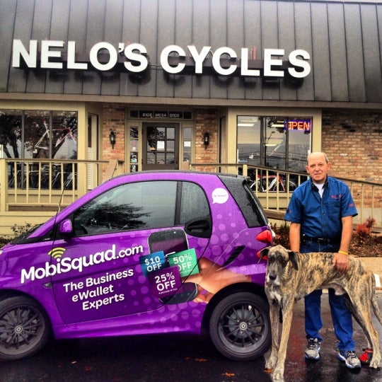 Photo taken at Nelo&#39;s Cycles and Coffee by Kristen F. on 1/8/2013