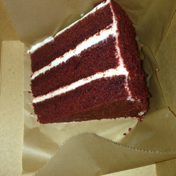 Red velvet cake slice is everything. Better than Cake Man Raven... I swear!