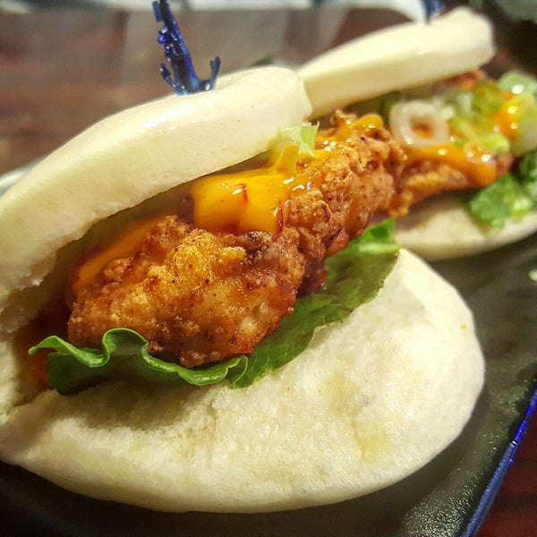 You can get non-traditional Steamed Buns like the delicious crispy-fried Spicy Chicken.