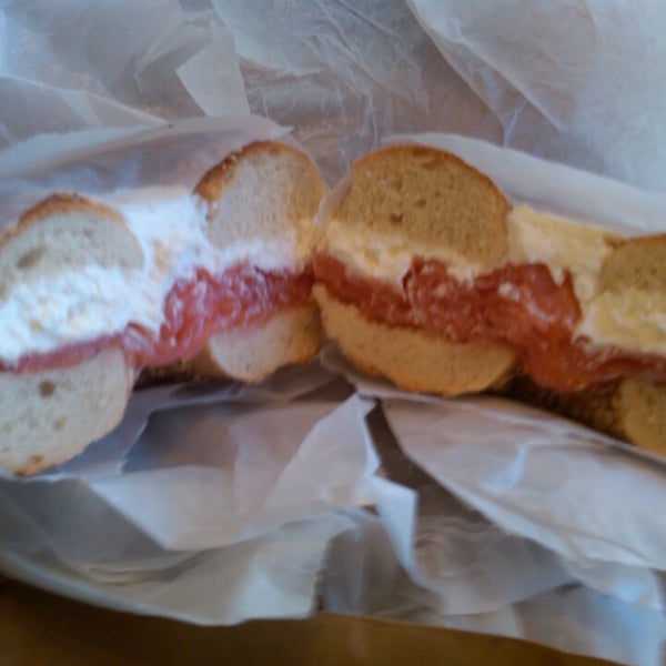Bagel with cream cheese and lox, what else would you get?