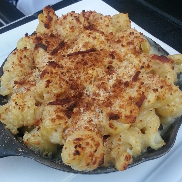 The Baked Mac & Cheese with a Parmesan cheese crust is a must have side item! Crunchy, cheesy and delicious!