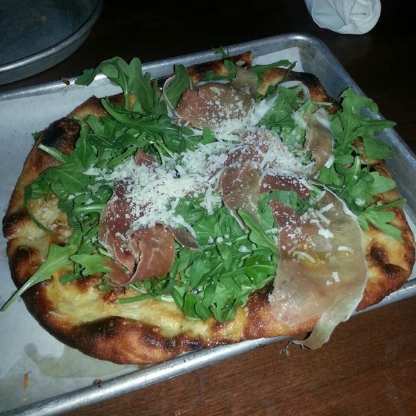 Among all the great pizzas they have here, the Arugula Pizza is fantastic, I highly recommend it.