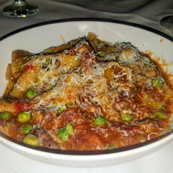 Looking for a heart dish? Look no further than the spectacular Wild Boar Tagliatelle made with san marzano tomato, english peas, oyster mushrooms.