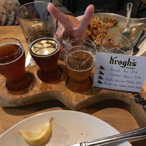 Photo taken at Krogh&#39;s Restaurant &amp; Brew Pub by Jim B. on 7/6/2019