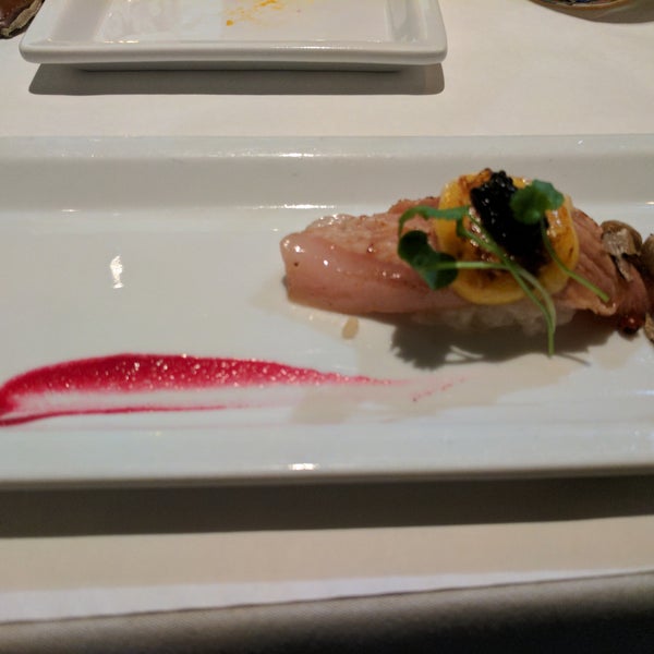 Oh my God. The fusion sushi is outrageous here. Must must visit. Foie Gras rolls, truffle Toro nigiri, etc all excellent