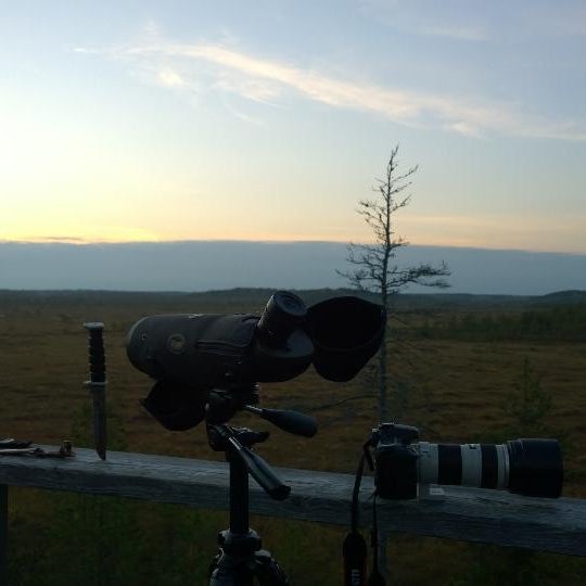 Photo taken at Kurjenrahka National Park by Mika R. on 10/4/2014