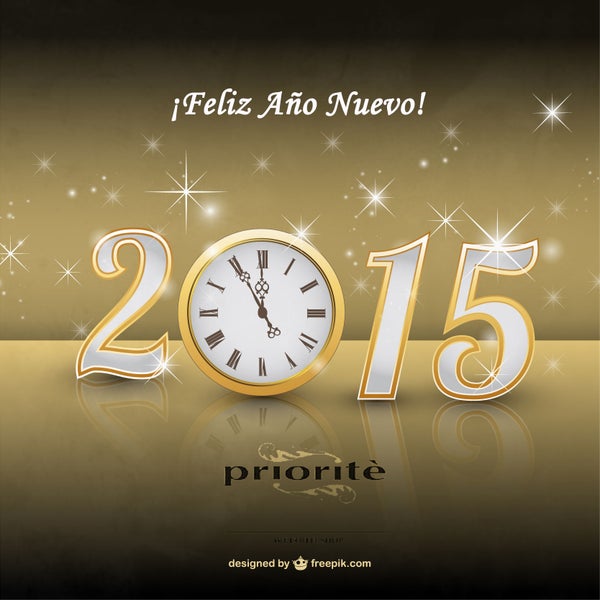 Deseamos que el 2015 os traiga lo mejor. ¡Feliz Año Nuevo!