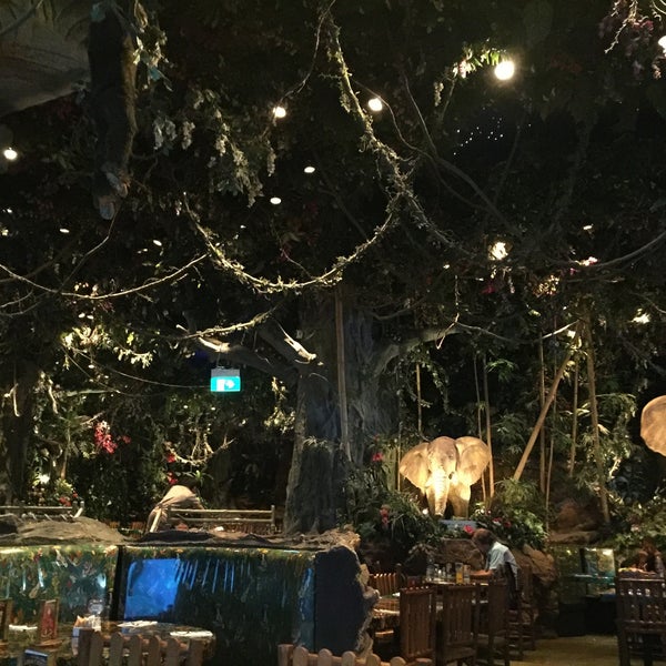 9/12/2016 tarihinde Hans P.ziyaretçi tarafından Rainforest Cafe Dubai'de çekilen fotoğraf