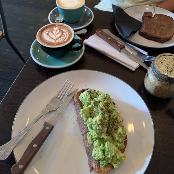 Avo toast and cappuccino