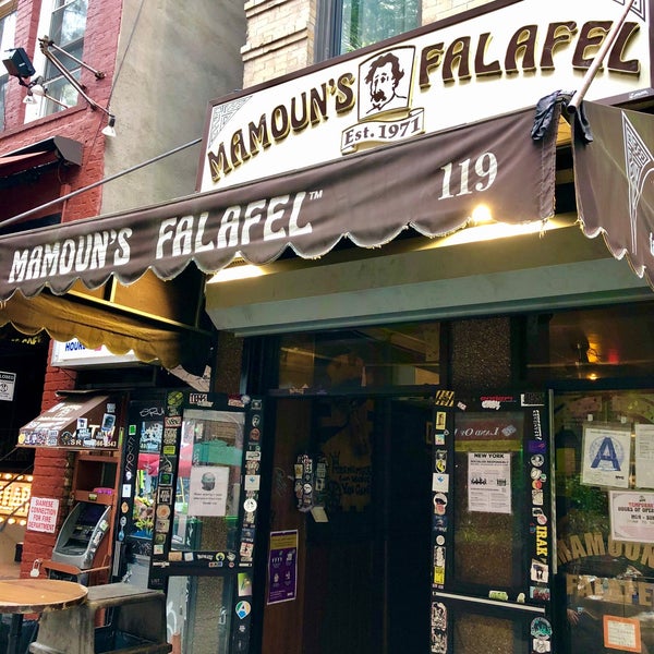Photo taken at Mamoun&#39;s Falafel by AUSTIN on 9/11/2020