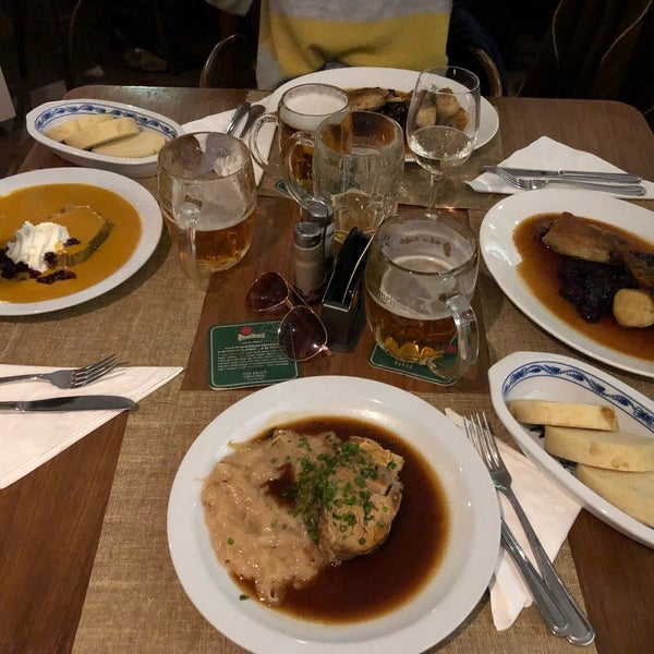 Tartar steak, pork and cabbage, cream sauce svíčkova...delicious food! Proud to be Czech! Thanks for this experience, I was back in my country for a while!😍
