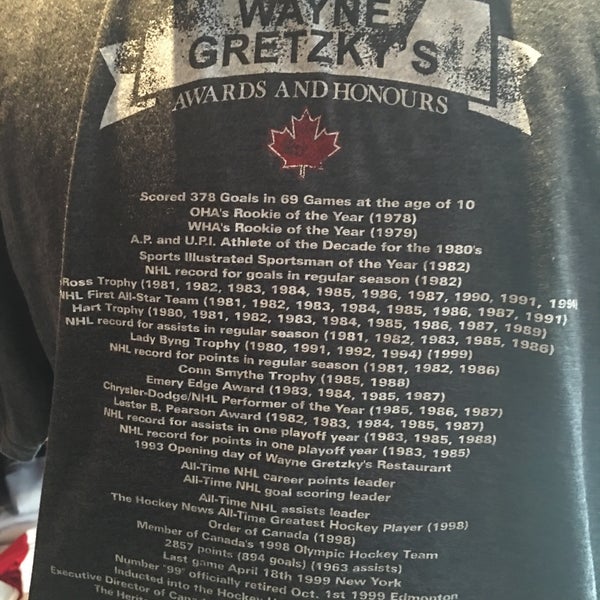 รูปภาพถ่ายที่ Wayne Gretzky&#39;s Toronto โดย Steve M. เมื่อ 5/27/2016