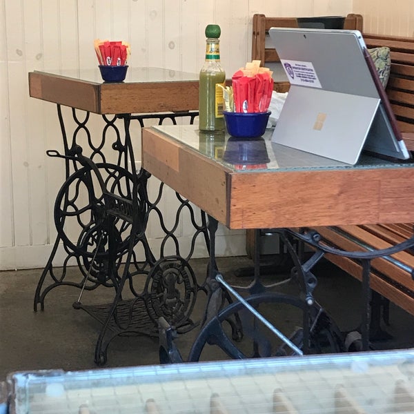 They have delicious gluten-free bagels and vegan spreads! Plus super chill place to work or hang out- grab a seat at the vintage repurposed sowing machines and feel twice as productive :)