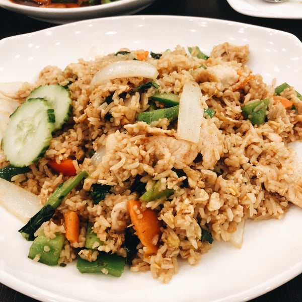 The Thai Herb Chicken and the Spicy Fried Rice are both excellent.