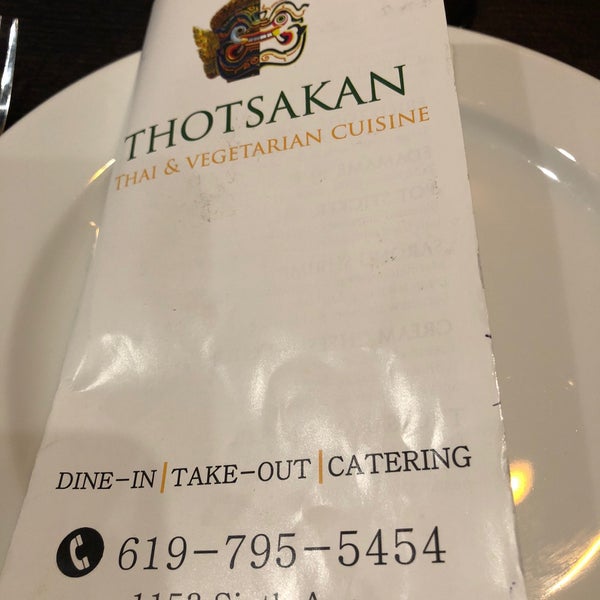 Photo taken at Thotsakan Thai &amp; Vegetarian Cuisine by Kashif H. on 1/27/2018
