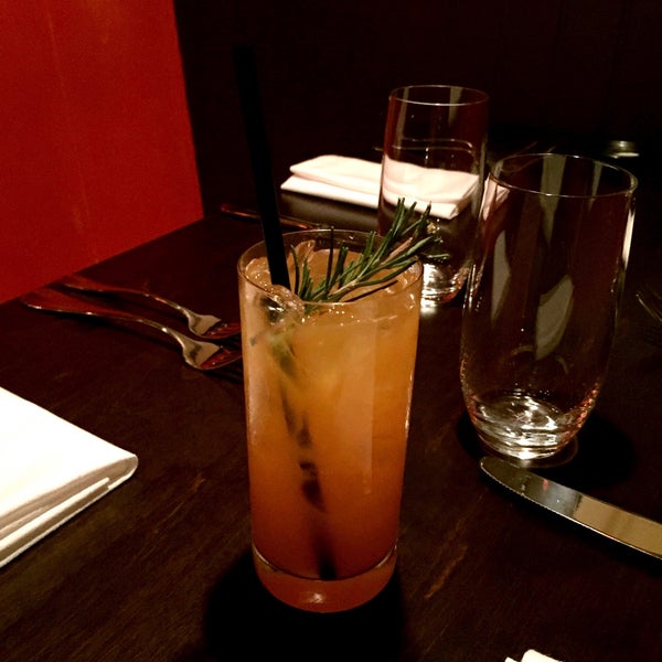 The drink in this picture is called "Down the rabbit hole" and contains carrot. I'm more than willing to take one for the team and see how many I have to drink until I can see in the dark.