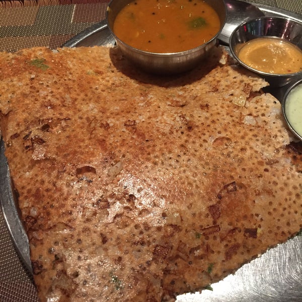 Photo taken at Pongal Kosher South Indian Vegetarian Restaurant by Kaushik B. on 2/13/2016