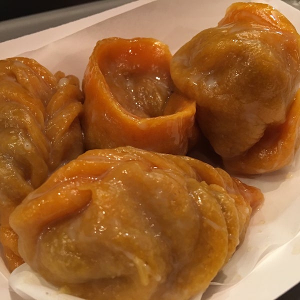These are decent dumplings, pricier compared to other dumpling houses. The pumpkin dumplings are the dessert to get. They also sell frozen dumplings. Cash only but they do have an ATM machine.