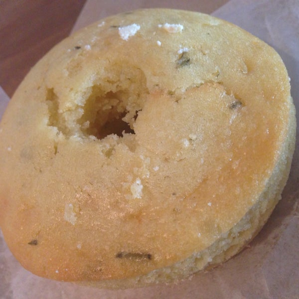 The rosemary and olive oil donut was almost like a really good cornbread. It was savory, it had the fragrance of the rosemary and the richness of the olive oil.