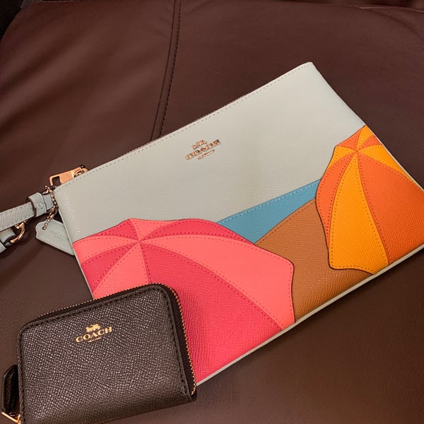 Coach gallery pouch with umbrella motif hotsell