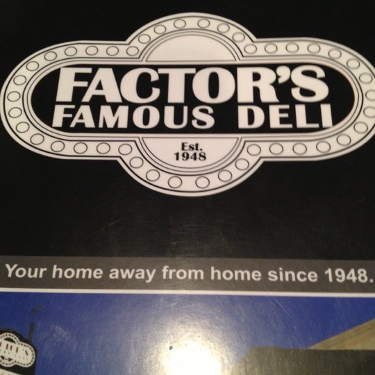 Photo taken at Factor&#39;s Famous Deli by Sally L. on 10/1/2012