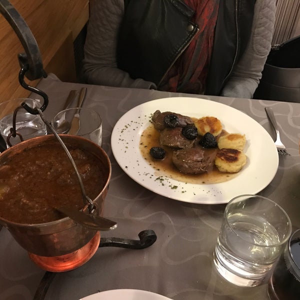 Great place to try authentic Slovenian food. The goulash type dish and the venison medallions were really good. Their hot chocolate was really good too.