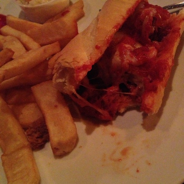 The meatball parm sandwich with fries is to die for.