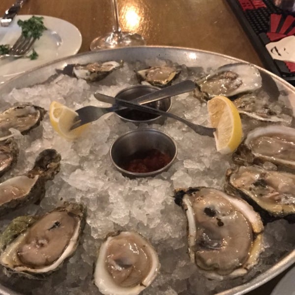 Great happy hour wine and oysters before 7