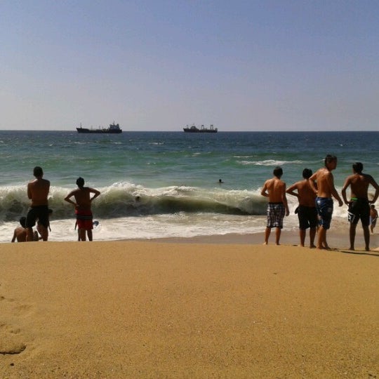 Photo taken at Playa Caleta Portales by Paulina J. on 1/4/2013