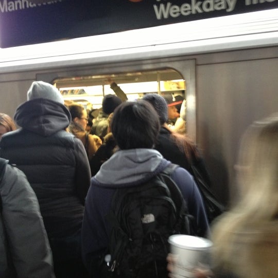 Photo taken at MTA Subway - M Train by Annoushka O. on 11/7/2012