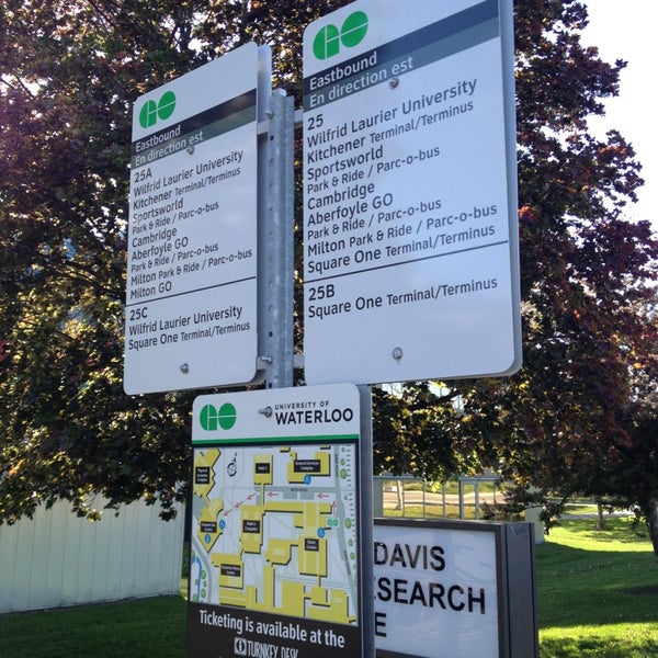 Go the bus stop. Go the bus stop