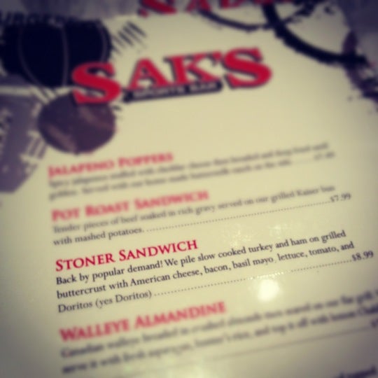 Sak's Sports Bar 1460 County Road E E