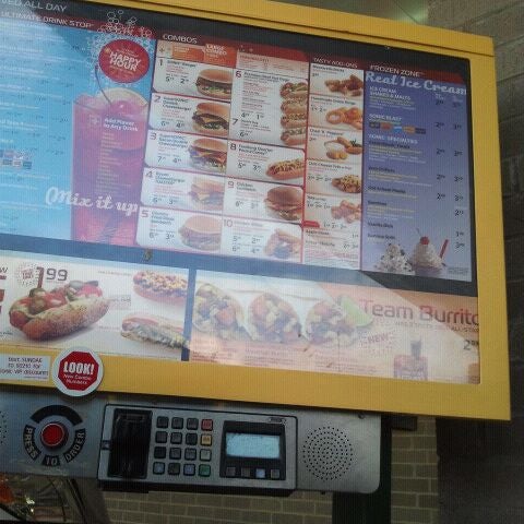 A look at a Sonic menu 