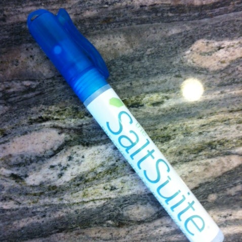 Receive a free Salt Suite hand sanitizer with your first check in!