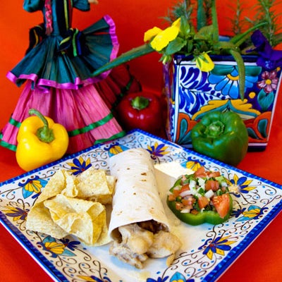 Special: "Popular Burrito" Your choice of meat, Spanish Rich, Refried Beans, Chips/Salsa & Drink for $4.99 ONLY this week!!