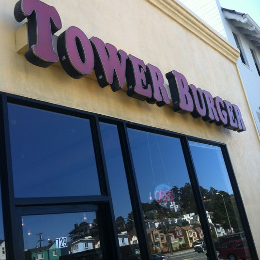 Photo taken at Tower Burger by Terry on 8/29/2012