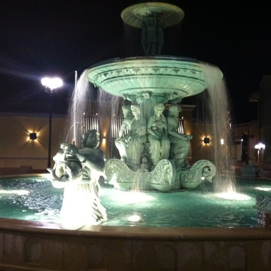 Sit outside for a great view of the fountain