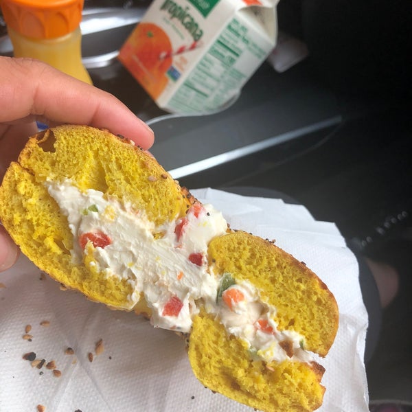 The Everything Egg Bagel is everything you want in a bagel! It is so rare to find and this place makes the bagels on site! The veggie cream cheese was super fresh too!