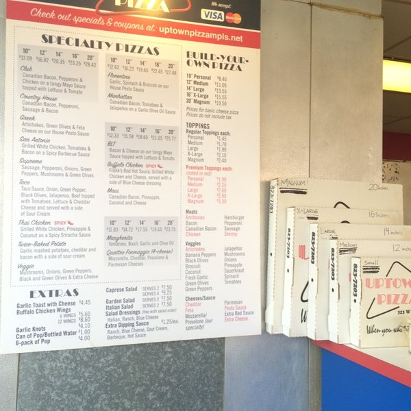 รูปภาพถ่ายที่ Uptown Pizza โดย Zach S. เมื่อ 4/12/2014