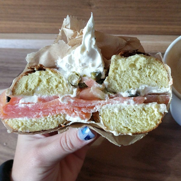 The smoked salmon with an everything bagel. Amazing!!