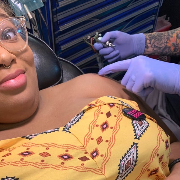 Photo taken at Idle Hands Tattoo Parlour by Tiffany W. on 8/2/2019