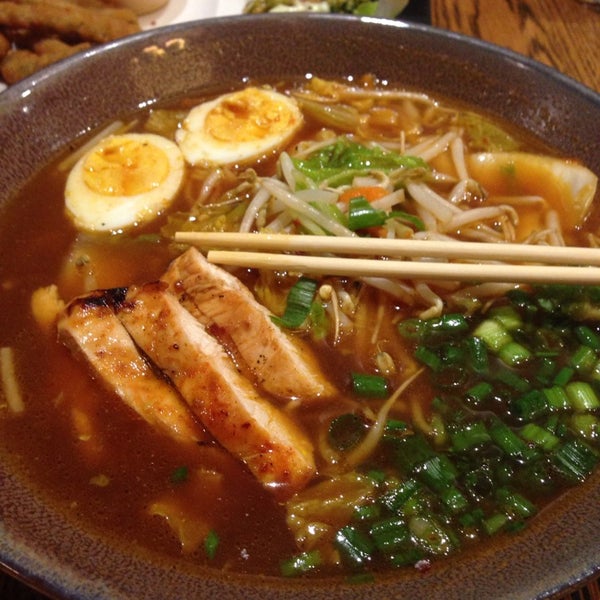 Good broth. Handmade noodles. Go for the spice bomb!