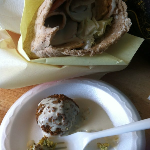 Photo taken at Hungry Pocket Falafel House by Alicia S. on 2/26/2013
