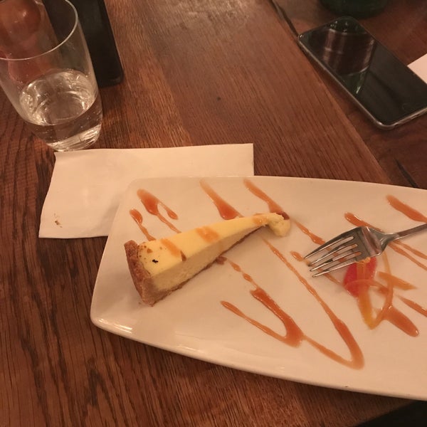 Good here? We had a Good waitor. But sorry.... the food? Small portions for high prices, flank steak like chewing gum... have a look on the pic with cheesecake. Isn’t it half portion? Do not recommend